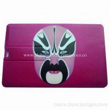 Card-shaped USB Memory Stick, Supports Hot Plug-and-play Function, USB2.0/3.0, 5-year Warranty